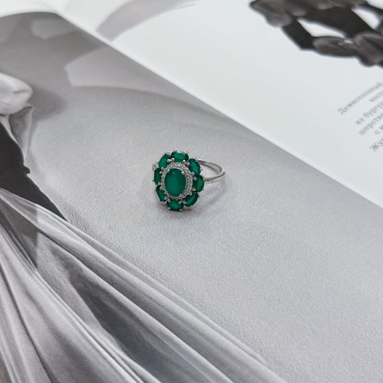 Серебряное кольцо с агатом 2.941ct