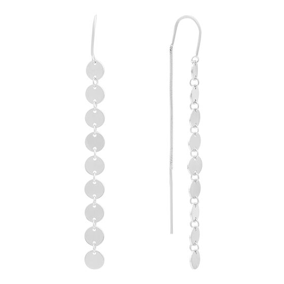 Серебряные серьги без камней