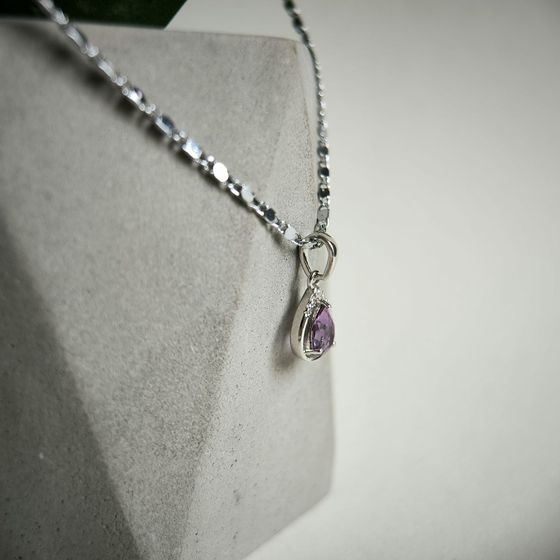 Серебряная подвеска с аметистом 0.688ct