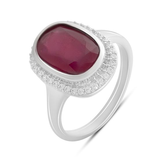 Серебряное кольцо с рубином 6.048ct