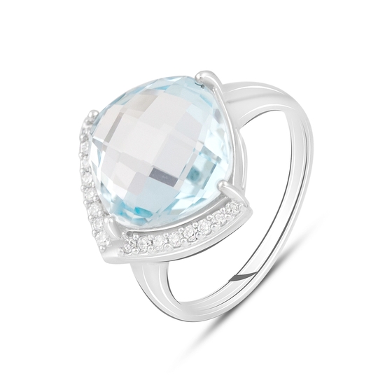 Серебряное кольцо с топазом 7.354ct