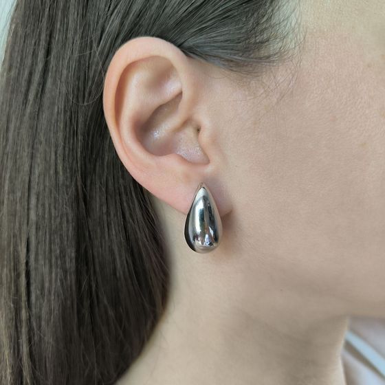 Серебряные серьги без камней