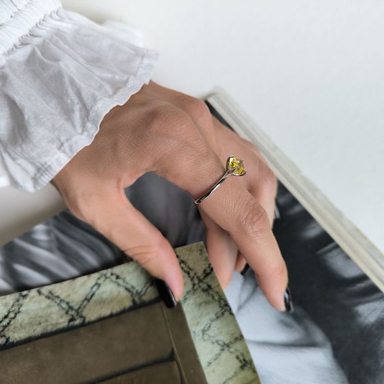 Серебряное кольцо с цитрином nano 1.498ct