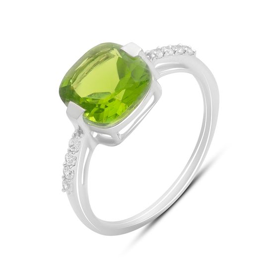 Серебряное кольцо с хризолітом 2.47ct