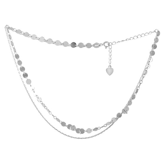 Серебряное колье без камней