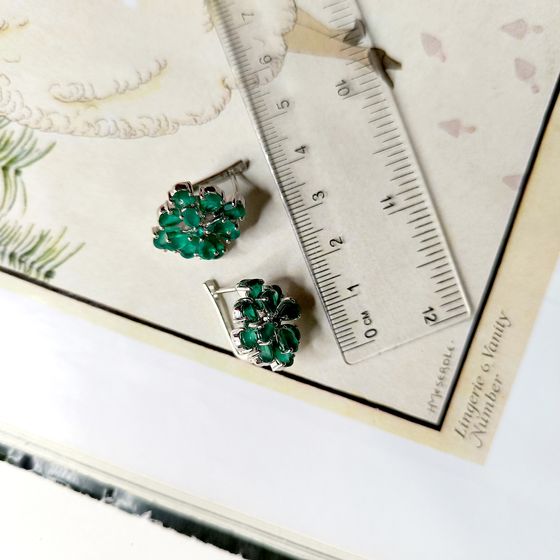 Серебряные серьги с агатом 7.535ct