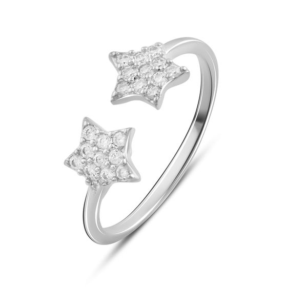 Серебряное кольцо с фианитами