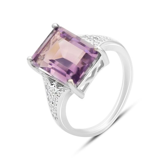 Серебряное кольцо с аметистом 7.193ct