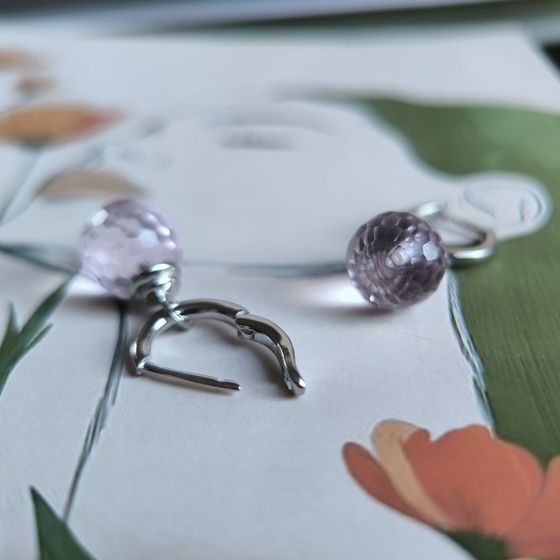 Серебряные серьги с фианитами