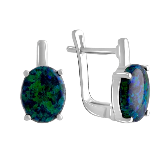 Серебряные серьги с опалом 1.772ct