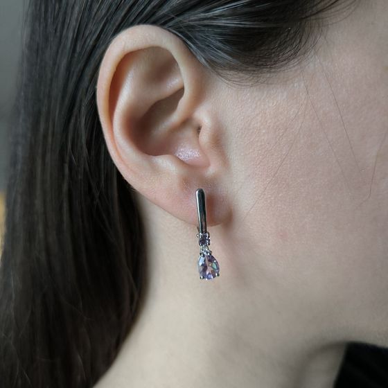 Серебряные серьги с аметистом 2.2ct