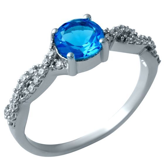 Серебряное кольцо с аквамарином nano 1.172ct