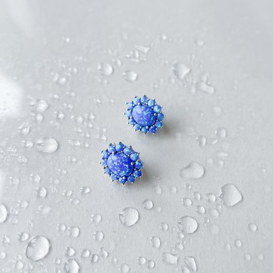 Серебряные серьги с опалом 2.933ct