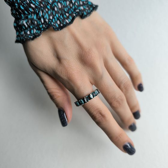 Серебряное кольцо с топазом Лондон Блю 1.759ct