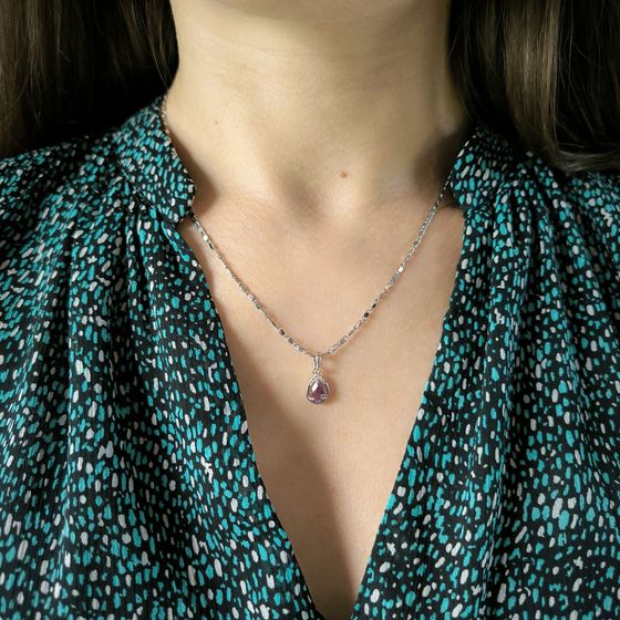Серебряная подвеска с аметистом 0.688ct