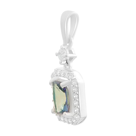 Серебряная подвеска с мистик топазом 1.176ct