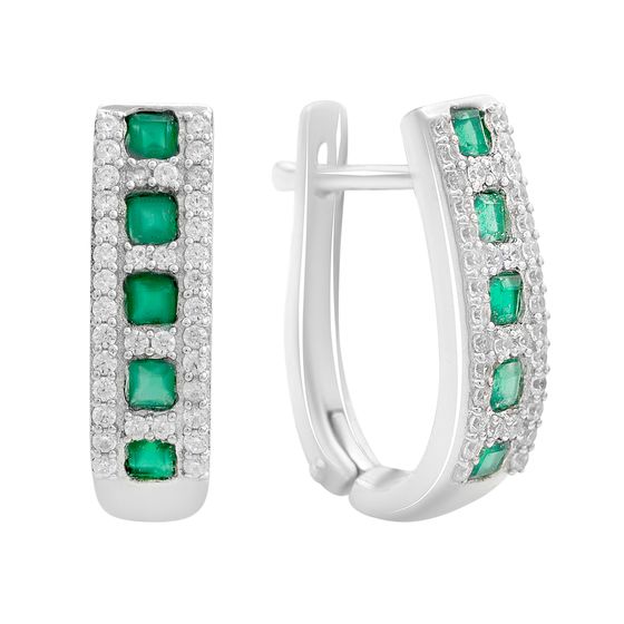 Серебряные серьги с агатом 1.31ct