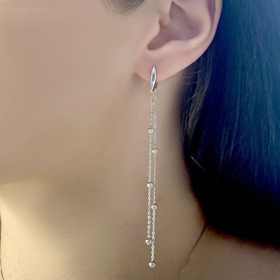 Серебряные серьги без камней