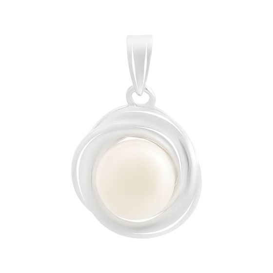 Серебряная подвеска с жемчугом