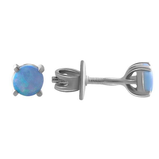 Серебряные серьги с опалом 0.403ct