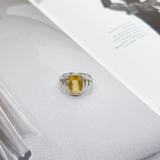 Серебряное кольцо с цитрином nano 3.2ct