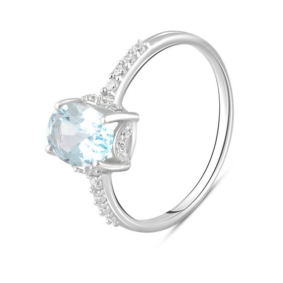 Серебряное кольцо с топазом