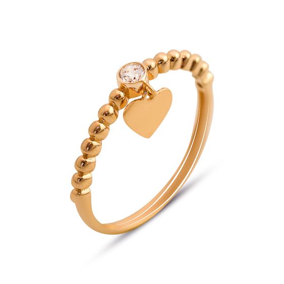Золотое кольцо с фианитами 0.03ct
