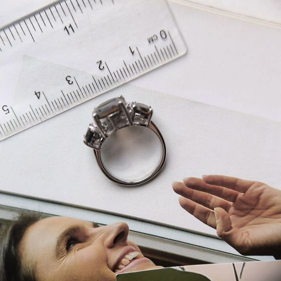 Серебряное кольцо с раухтопазом (дымчатым кварцем) 7.29ct, фианитами