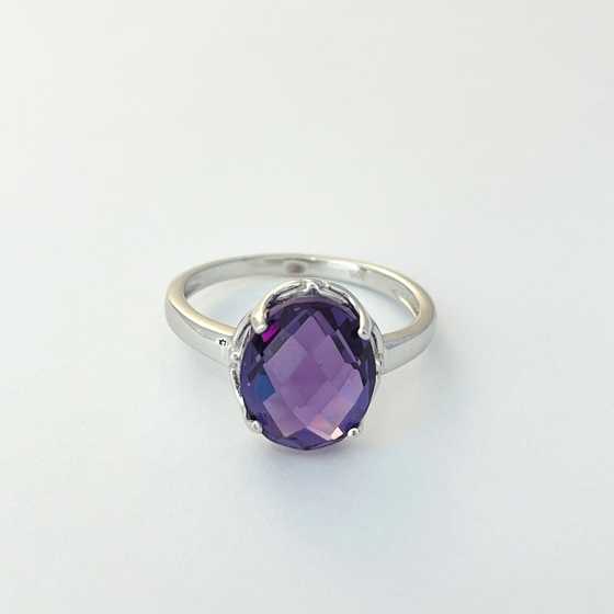 Серебряное кольцо с александритом 6.05ct
