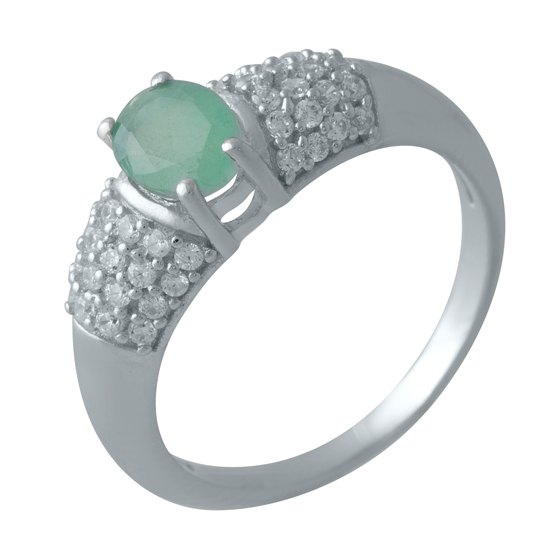 Серебряное кольцо с изумрудом
