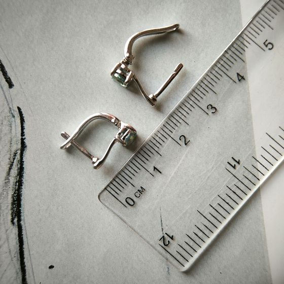 Серебряные серьги с мистик топазом 0.742ct