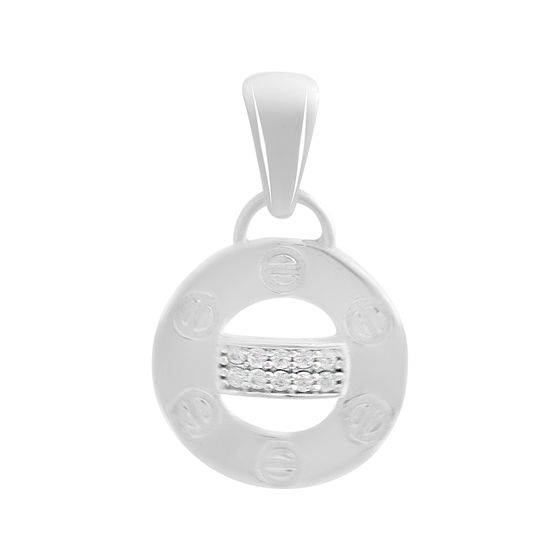 Серебряная подвеска с фианитами 0.1ct