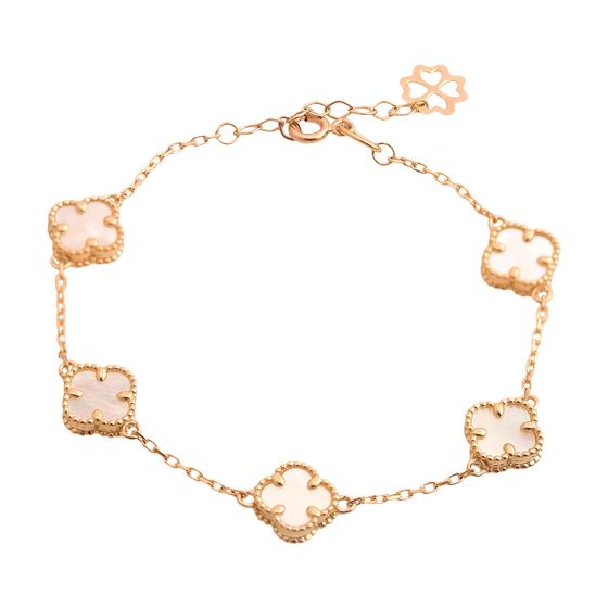 Золотой браслет с перламутром