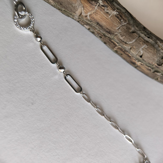 Серебряный браслет с фианитами