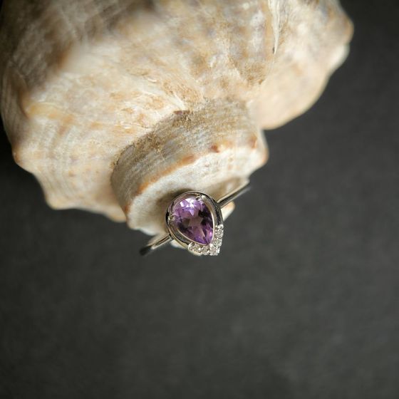 Серебряное кольцо с аметистом 0.63ct