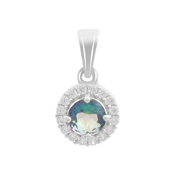 Серебряная подвеска с мистик топазом 0.615ct