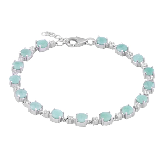 Серебряный браслет с изумрудом 8.179ct