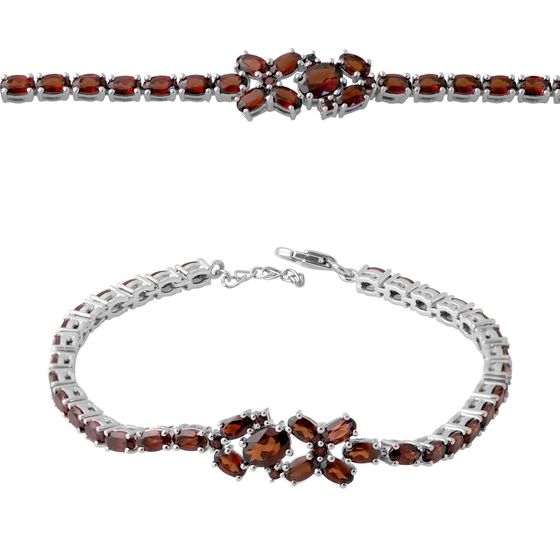 Серебряный браслет с гранатом 11.613ct