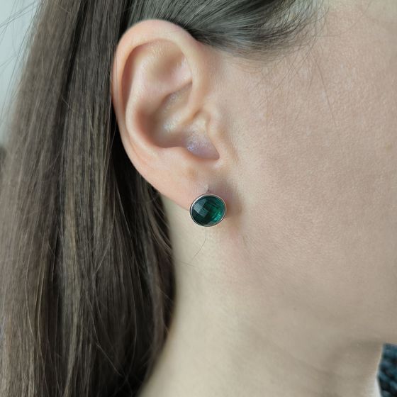 Серебряные серьги с фианитами