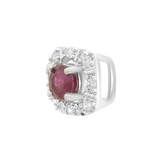 Серебряная подвеска с рубином 0.525ct