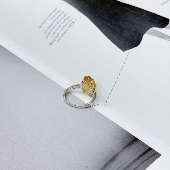 Серебряное кольцо с цитрином nano 4.806ct