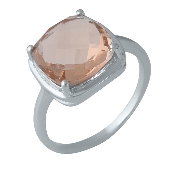 Серебряное кольцо с морганитом nano 5.7ct