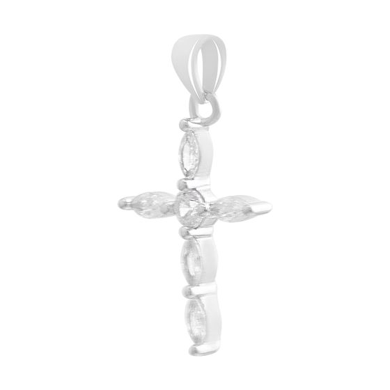 Серебряный крестик с фианитами