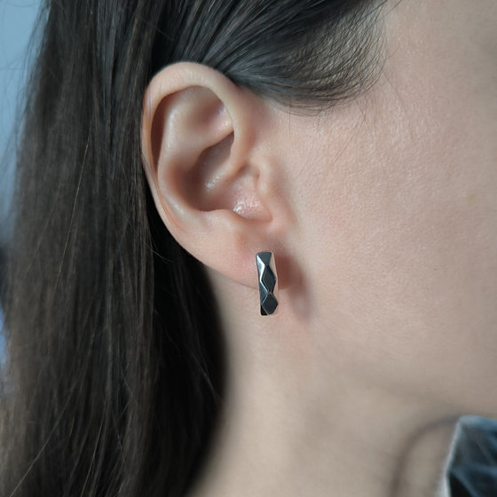 Серебряные серьги без камней