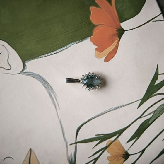 Серебряная подвеска с топазом Лондон Блю 0.746ct