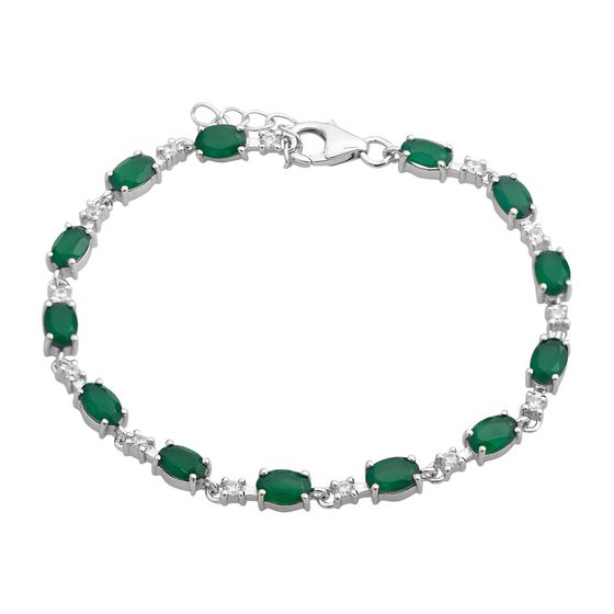 Серебряный браслет с агатом 6.66ct