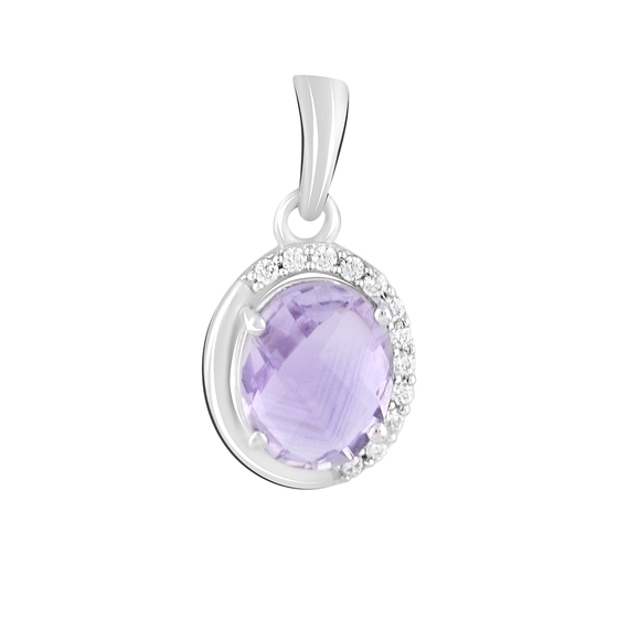 Серебряная подвеска с аметистом 1.475ct