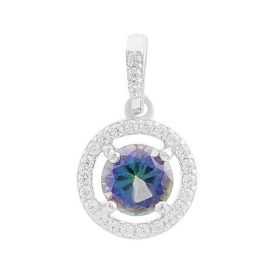 Серебряная подвеска с мистик топазом 0.965ct
