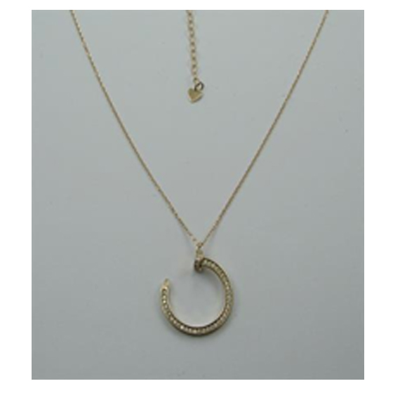 Золотое колье с фианитами 0.45ct