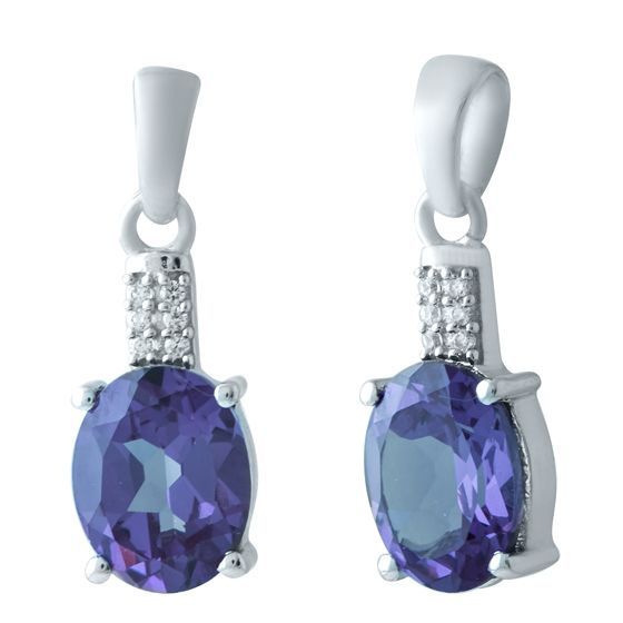 Серебряная подвеска с александритом 3.291ct